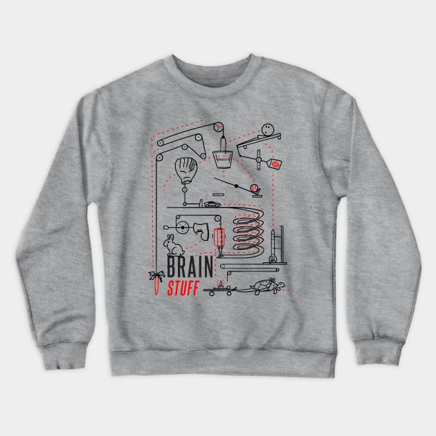 Rube Goldberg Machine Logo Crewneck Sweatshirt by BrainStuff